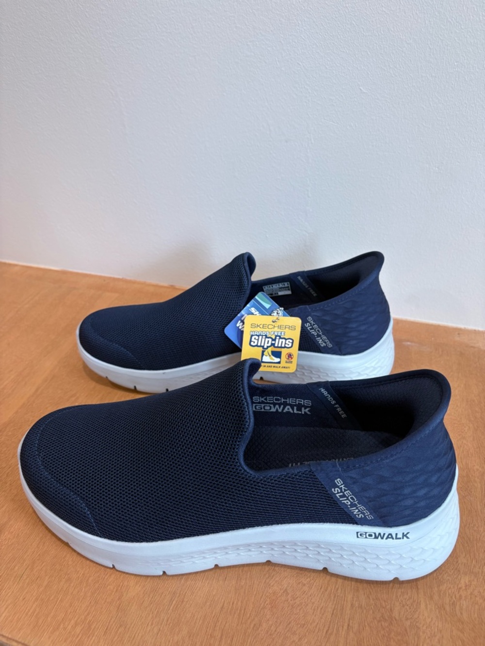 Skechers GOwalk Slip-Ins Slip-On Sneakers - Navy & White